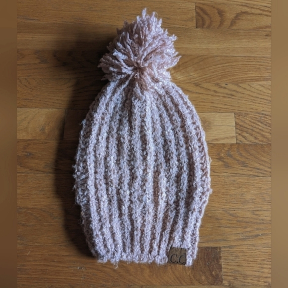 C.C Indi Pink‎ Chenille Pom Pom Beanie